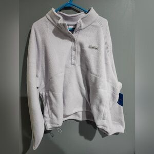 Columbia Jasper Ridge Pebbled Fleece Women’s Light Lavender Pullover Size 3X New